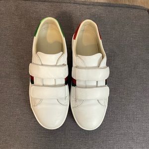 Kids Gucci white leather Ace sneaker/ trainer